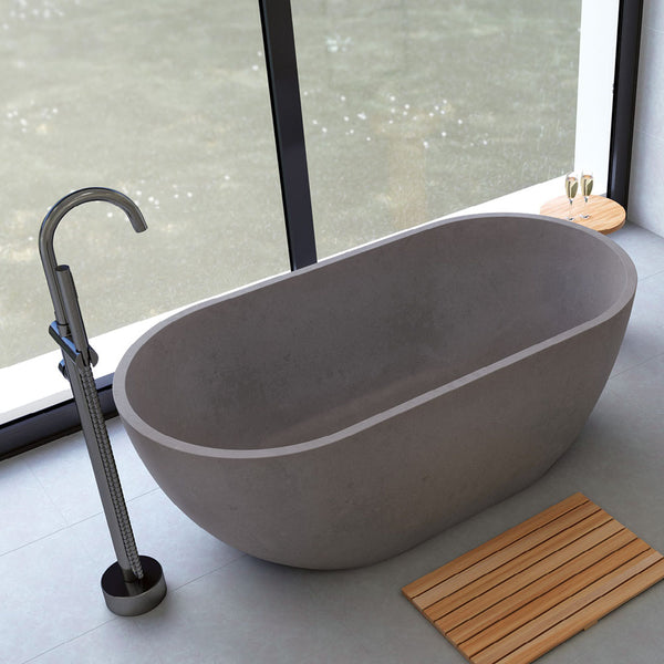 FIENZA JADA CONCRETE BATH 1700MM - WARM GREY