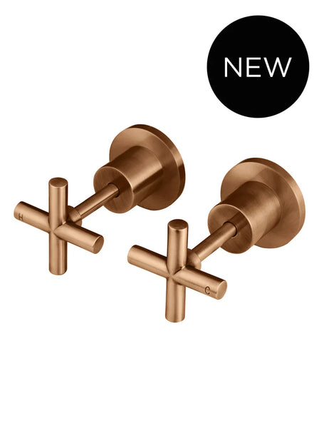 Meir Round Cross Handle Wall Taps