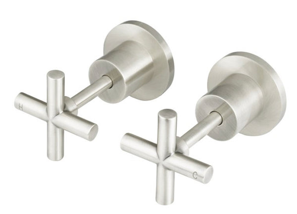 Meir Round Cross Handle Wall Taps