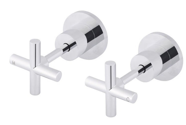 Meir Round Cross Handle Wall Taps