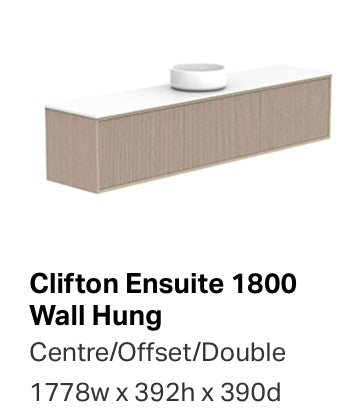 ADP CLIFTON ENSUITE VANITY (SLIM)