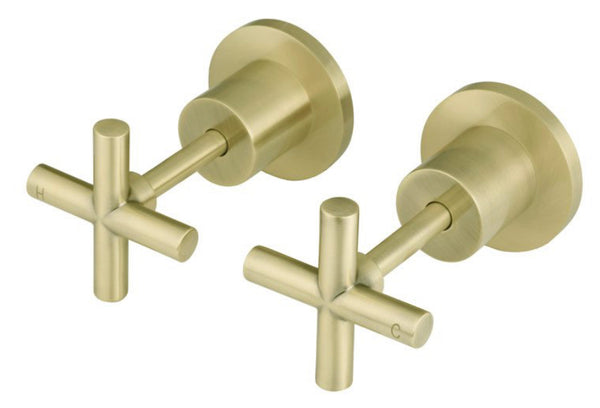 Meir Round Cross Handle Wall Taps