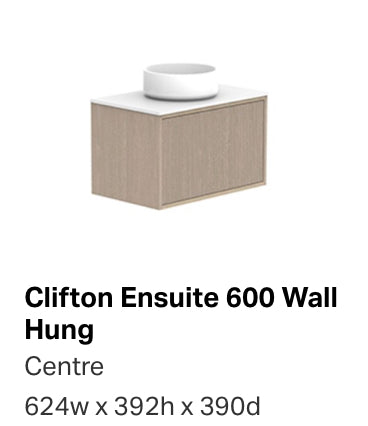 ADP CLIFTON ENSUITE VANITY (SLIM)