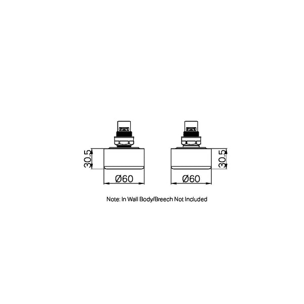 SERENITY WALL TOP ASSEMBLIES - CARRARA MARBLE HANDLE