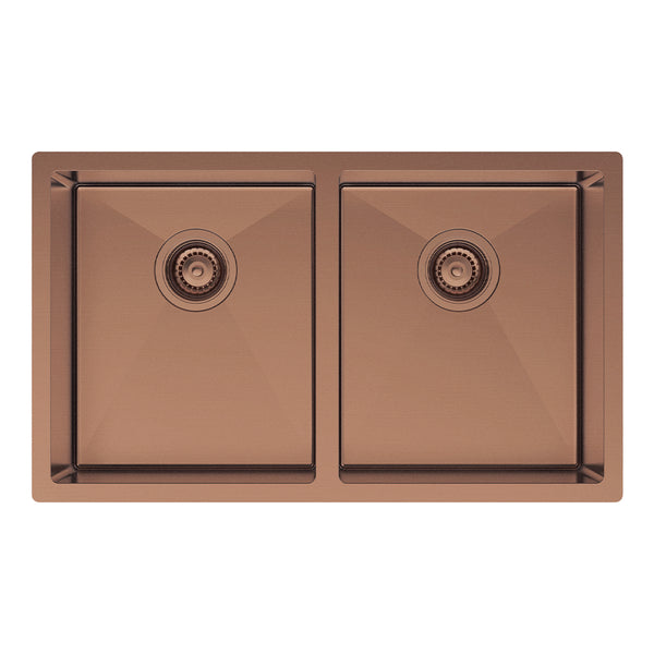 FIENZA HANA DOUBLE BOWL SINK - BRUSHED COPPER