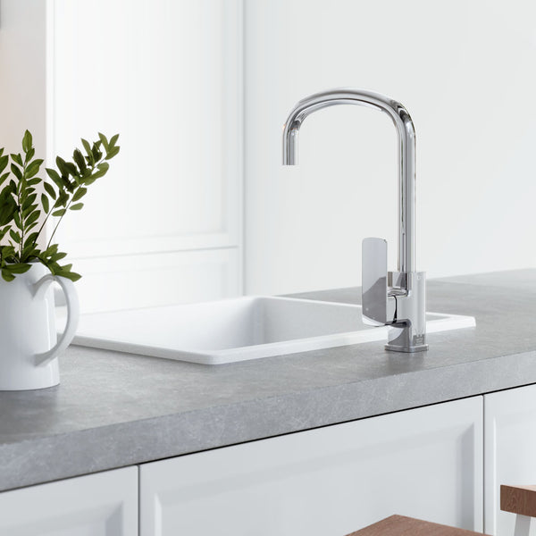 FIENZA KURO GRANITE SINGLE BOWL SINK - MATTE WHITE