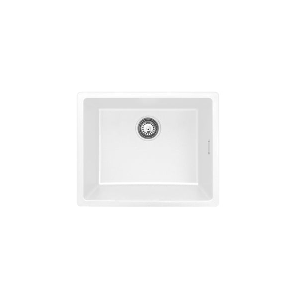 FIENZA KURO GRANITE SINGLE BOWL SINK - MATTE WHITE