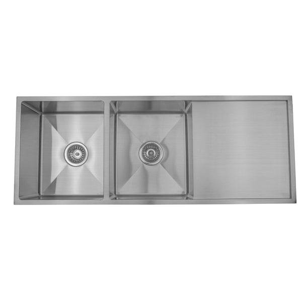 BUK DOUBLE SINK S/STEEL WITH DRAINER 1140 X 440 X 230 BKR114