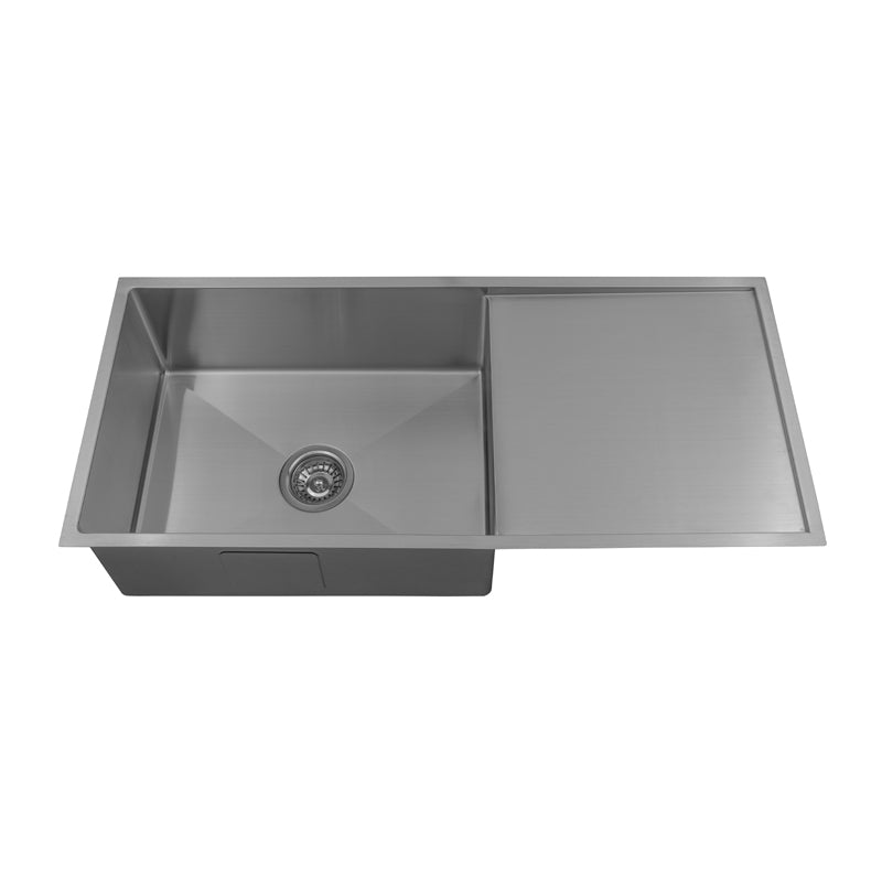 BUK SINGLE SINK S/STEEL WITH DRAINER 980 X 440 X 230 BKR98