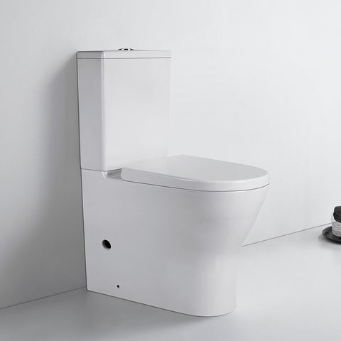 NAGA VASARI RIMLESS BACK TO WALL TOILET SUITE - EXTRA HEIGHT