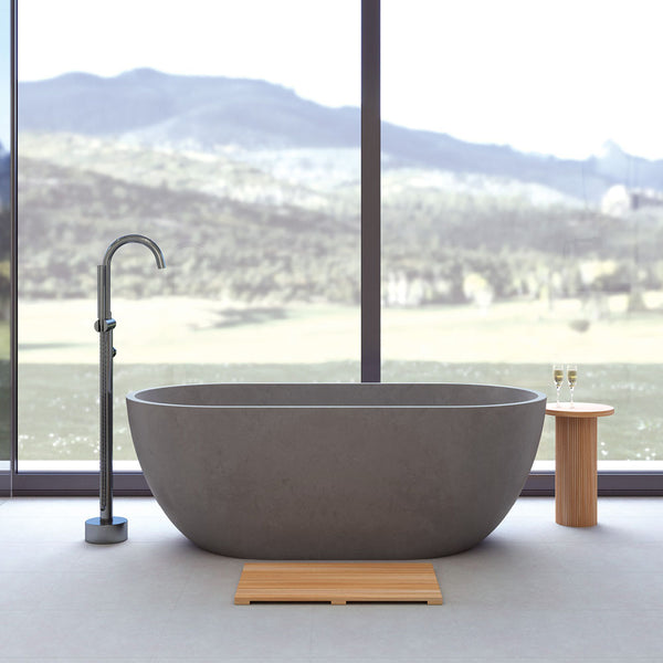 FIENZA JADA CONCRETE BATH 1700MM - WARM GREY