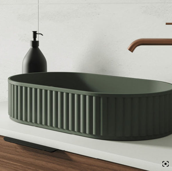 FIENZA MINKA OVAL SOLID SURFACE ABOVE COUNTER BASIN