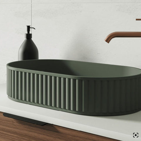 FIENZA MINKA OVAL SOLID SURFACE ABOVE COUNTER BASIN