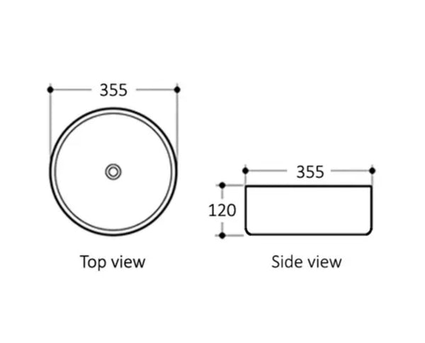 OTTI ARTIS 88 FINE CERAMIC ABOVE COUNTER BASIN