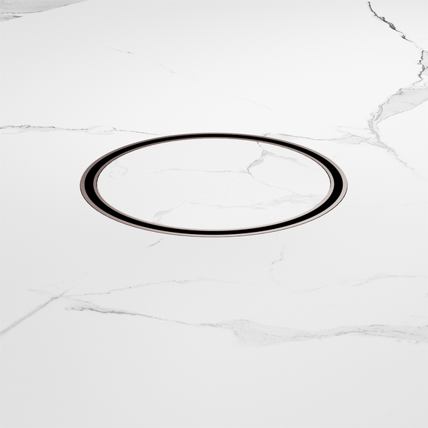 NERO ROUND TILE INSERT FLOOR WASTE 130MM (100MM OUTLET)
