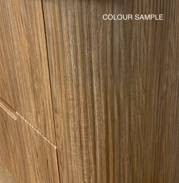 AULIC MINI HARTELLE FLUTED VANITY - HARVEST OAK WITH MOULDED TOP