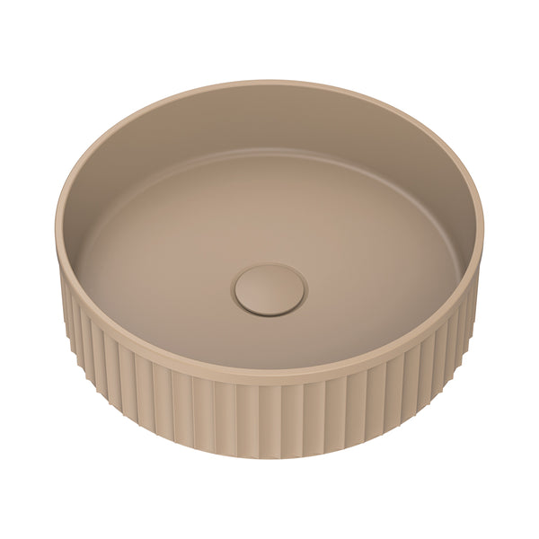 FIENZA MINKA ROUND SOLID SURFACE ABOVE COUNTER BASIN 400MM