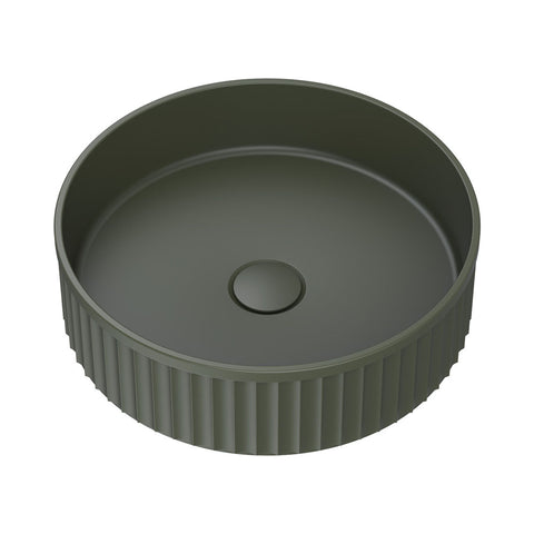FIENZA MINKA ROUND SOLID SURFACE ABOVE COUNTER BASIN 400MM