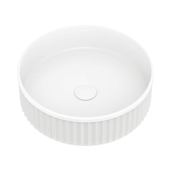 FIENZA MINKA ROUND SOLID SURFACE ABOVE COUNTER BASIN 400MM