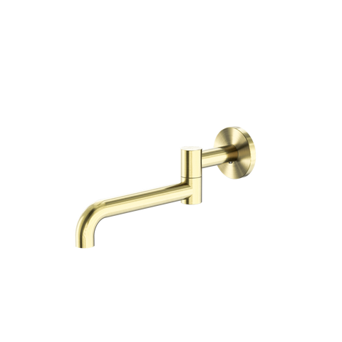 MECCA SWIVEL WALL MOUNTED BATH SPOUT - BRUSHED GOLD