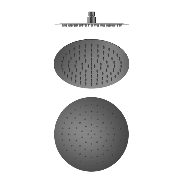 NERO ROUND S/STEEL SHOWER HEAD 250MM