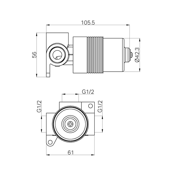 NERO IN-WALL BODY FOR WALL MIXER - BUILDERS RANGE