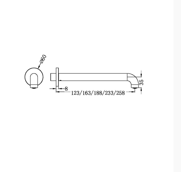 MECCA BASIN / BATH SPOUT - BRUSHED NICKEL