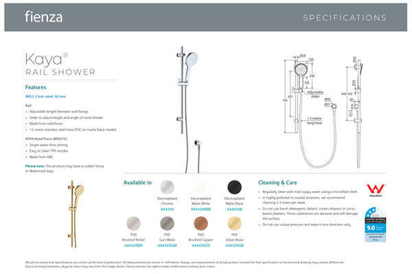 FIENZA KAYA RAIL SHOWER