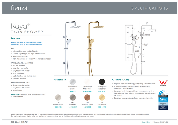 FIENZA KAYA TWIN SHOWER