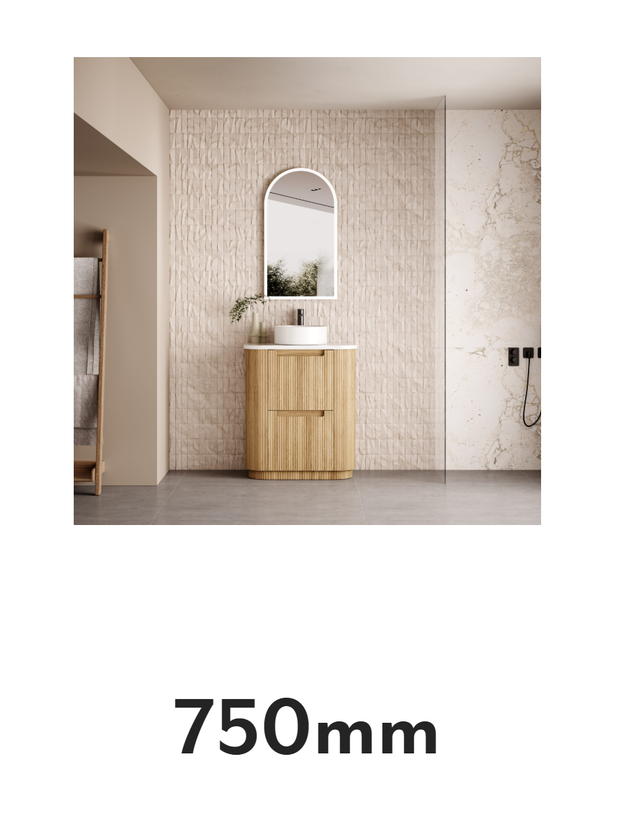 AULIC VARCELLI FLOOR STANDING VANITY - HARVEST OAK WITH PURE STONE TOP