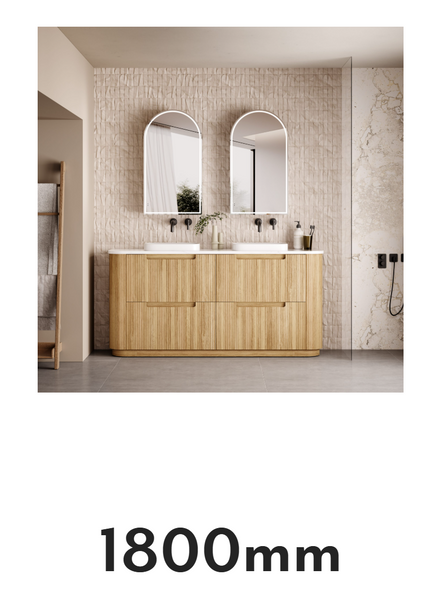 AULIC VARCELLI FLOOR STANDING VANITY - HARVEST OAK WITH PURE STONE TOP