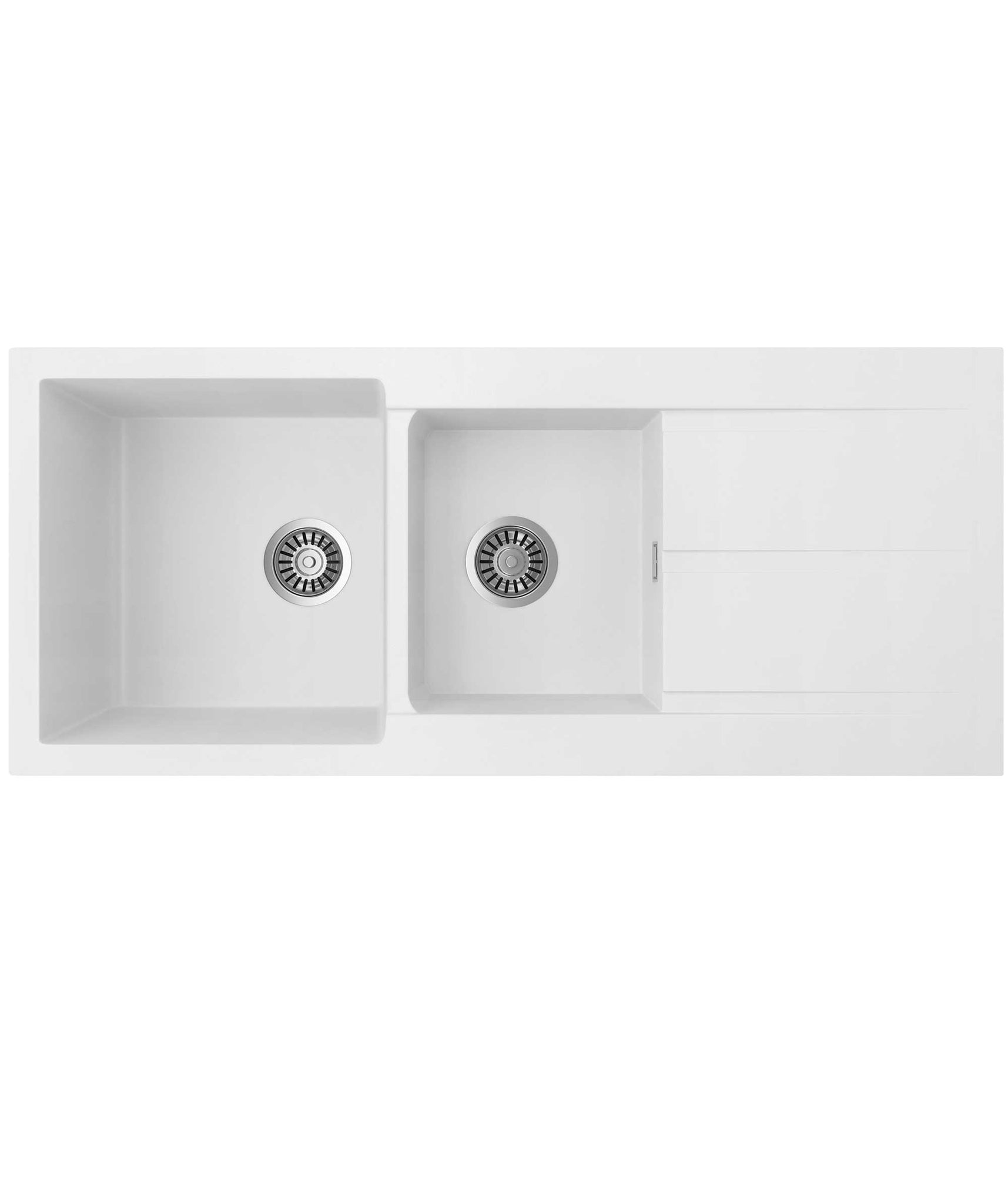 SEIMA OROS 1160 ARQSTONE SINK WITH DRAINER - WHITE