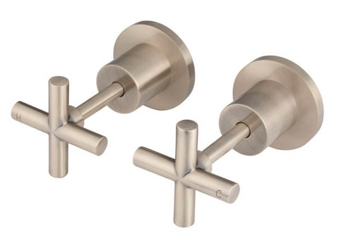 Meir Round Cross Handle Wall Taps